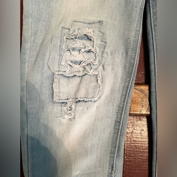 Girls Imperial Star Distressed Lightwash Jeans Sz 14 - Picture 5 of 8